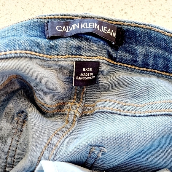 Calvin Klein Repreve Jeans Sz 6 / 28 Womens Blue Stretch Denim Mid Rise Skinny - Picture 8 of 12